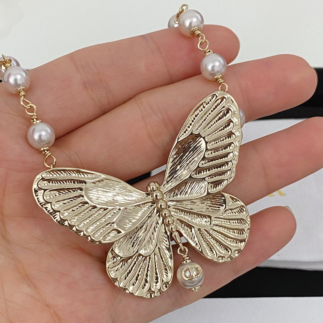 Dior Butterfly Choker 18K Gold Necklace