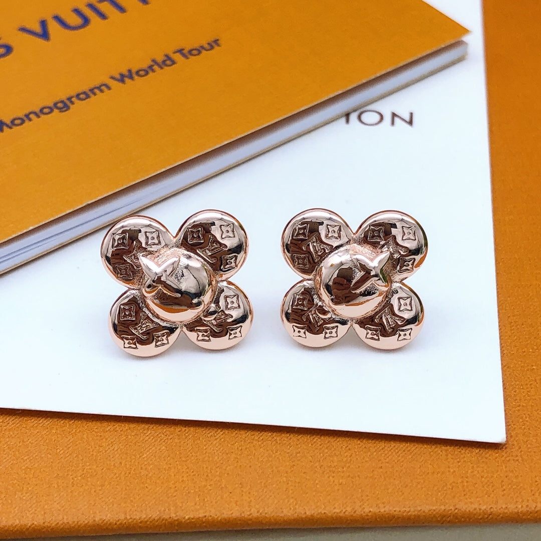Louis Vuitton Vivienne 18K Gold Earrings