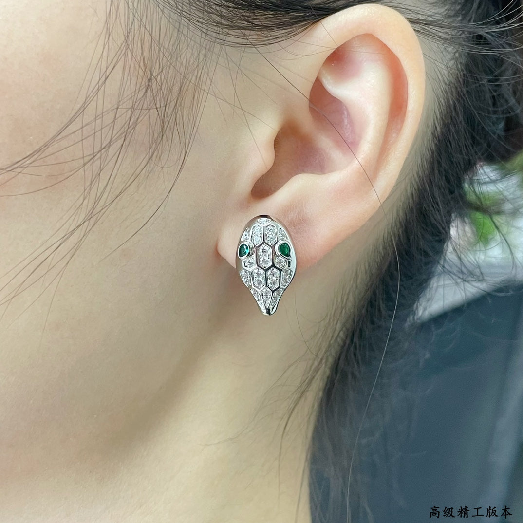 Bvlgari Serpenti 18K Gold Earrings