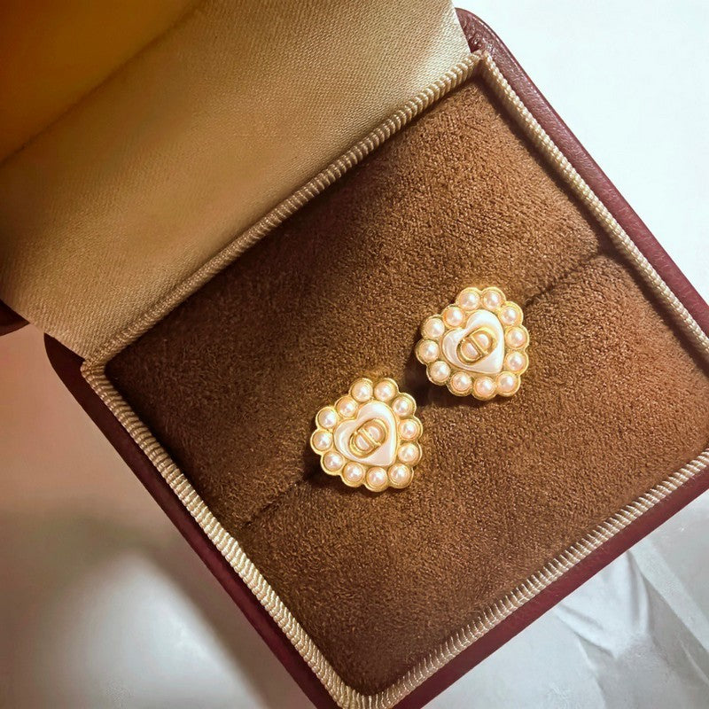 Dior Petit Baroque Stud 18K Gold Earrings