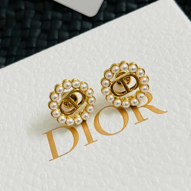 Dior Pearl 18K Gold Earrings
