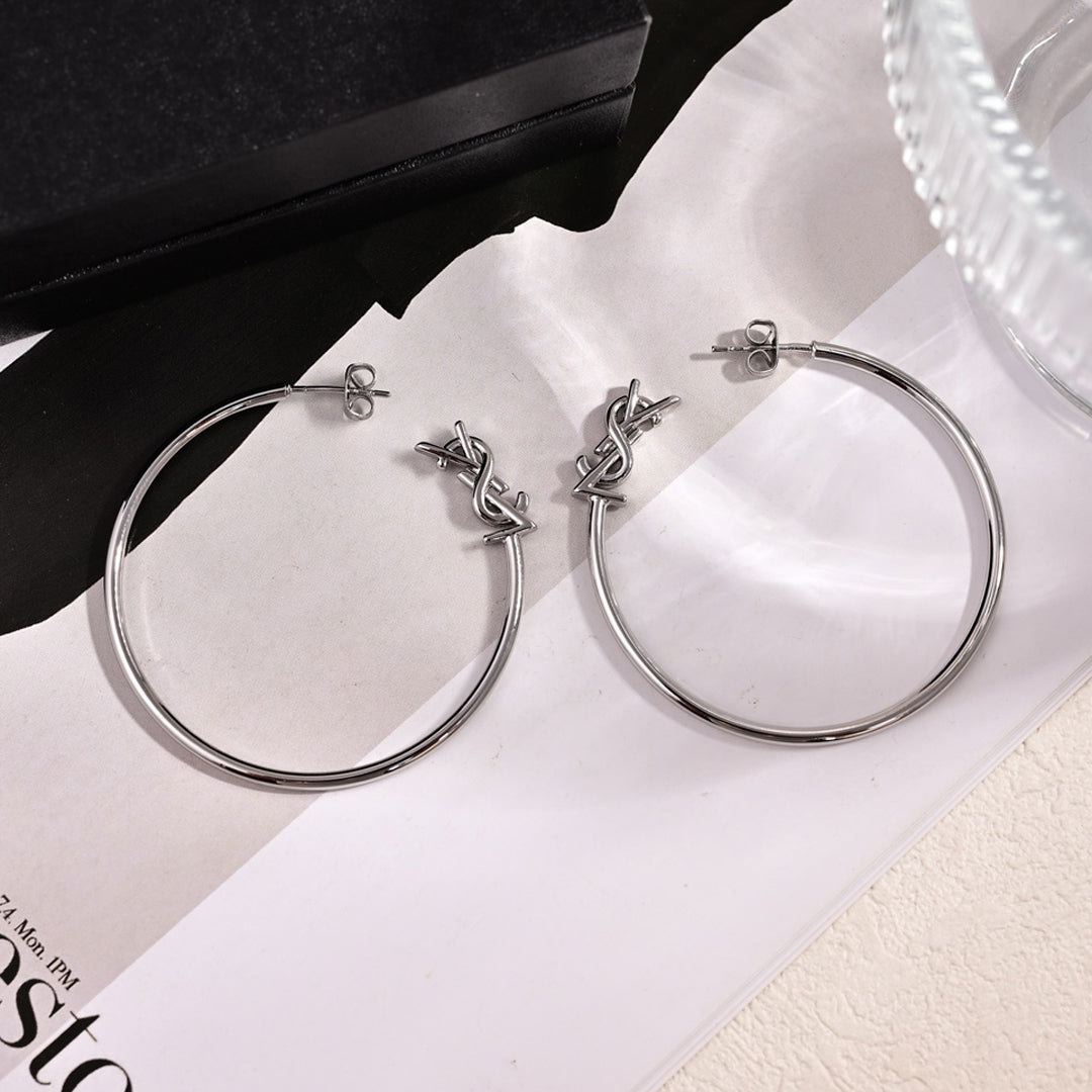 YSL Circle Gold 18K Gold Earrings