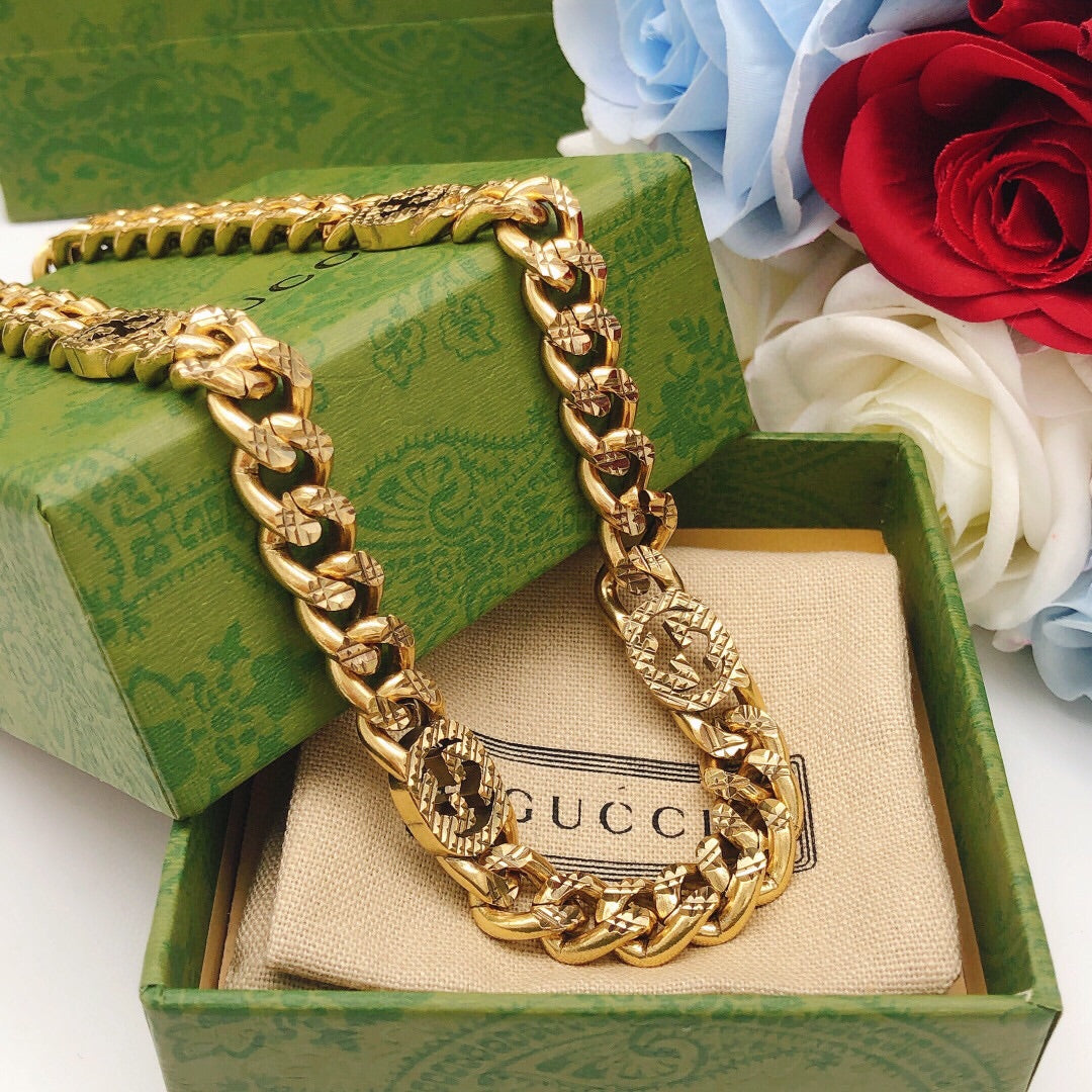 Gucci Double Chain 18K Gold Necklace