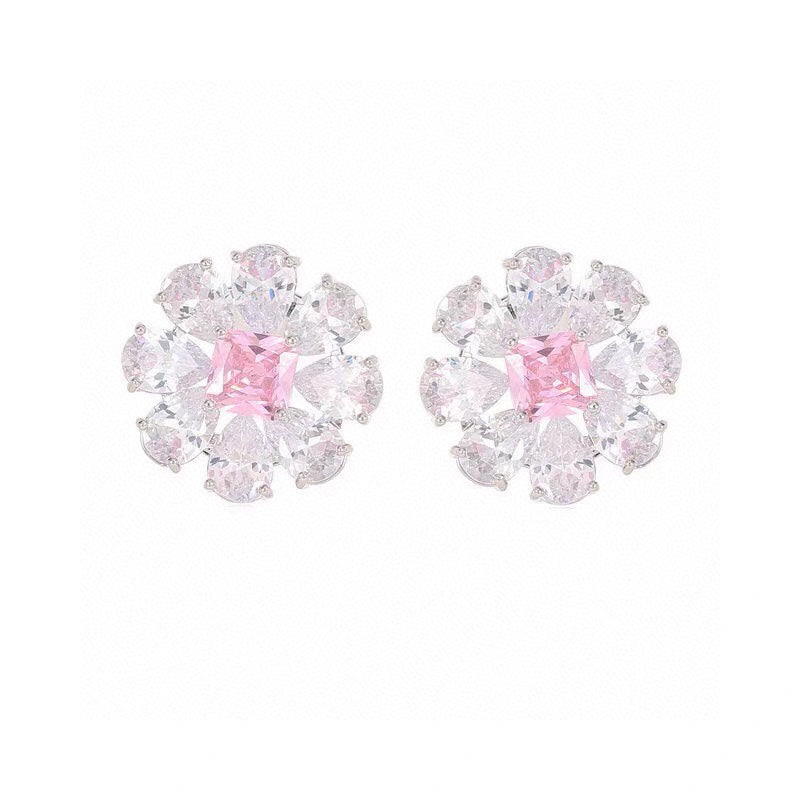 Bvlgari Pink Crystals 18K Gold Earrings