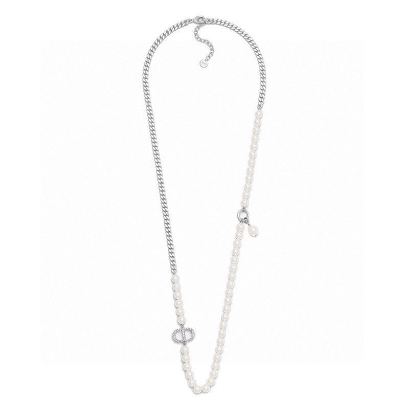 Dior Celine Gourmette Pearls 18K Gold Necklace
