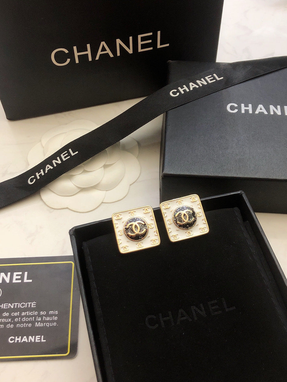 Chanel Vintage 18K Gold Earrings