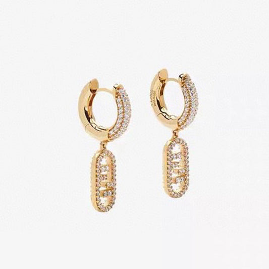 Fendi OLock 18K Gold Earrings