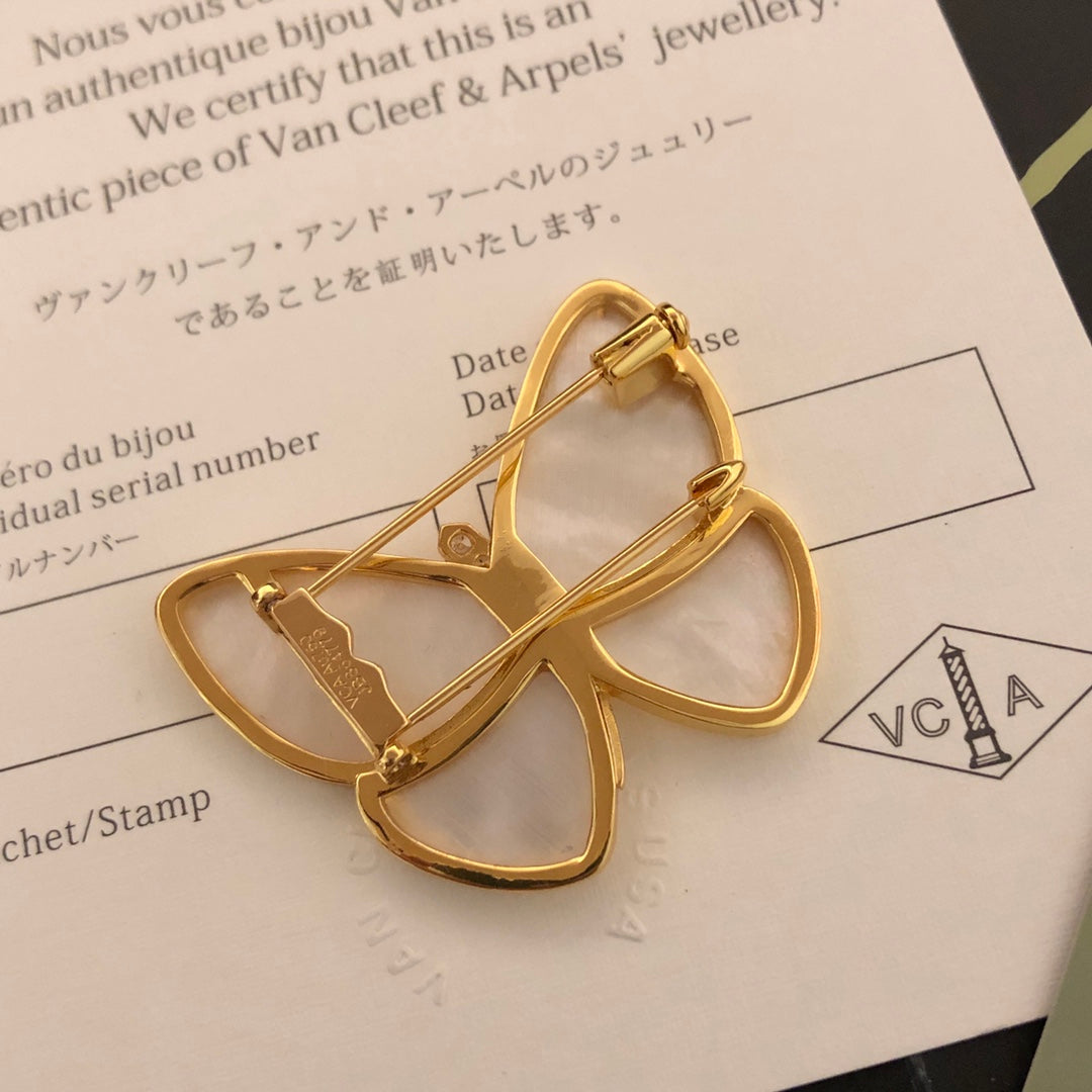 Butterfly 18K Gold Brooch