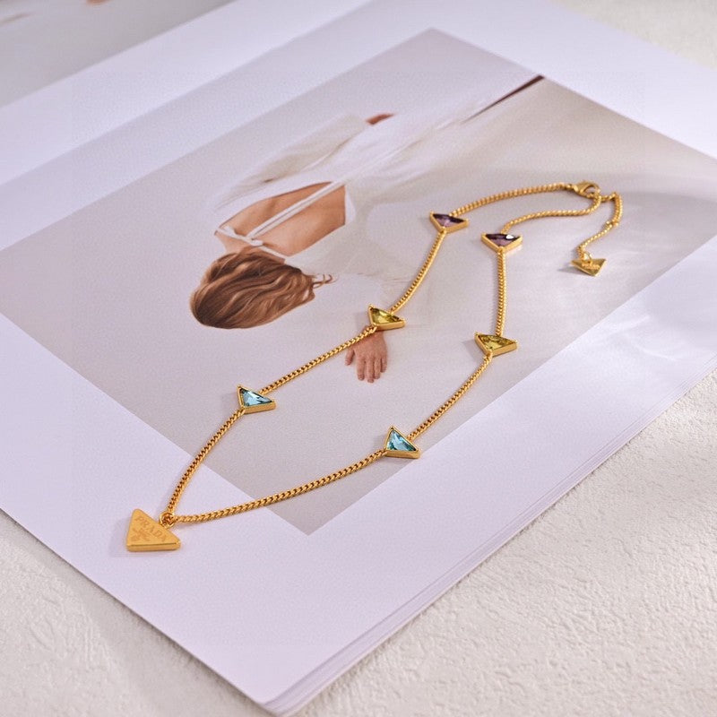 Prada Eternal Gold Semi-Precious Stones 18K Gold Necklace