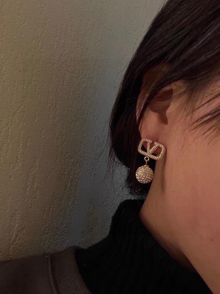 Valentino Diamonds 18K Gold Earrings