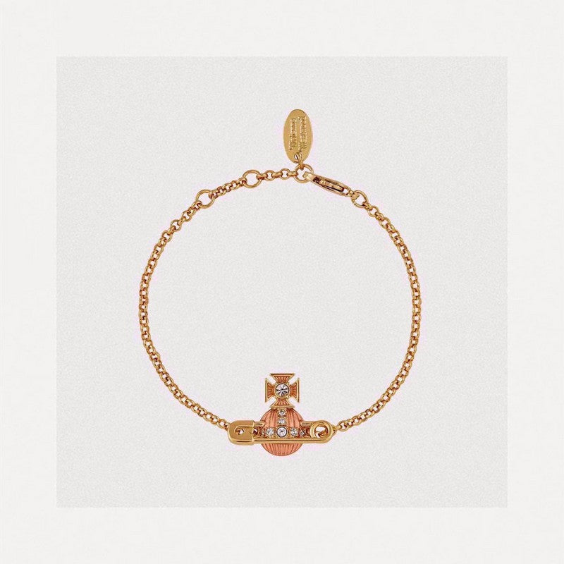 Vivienne West Mayfair Bas Relief Pendant 18K Gold Bracelet