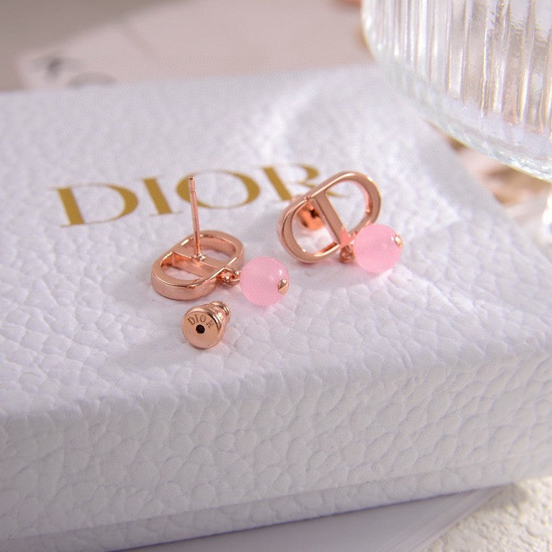 Dior Petit Pink 18K Gold Earrings