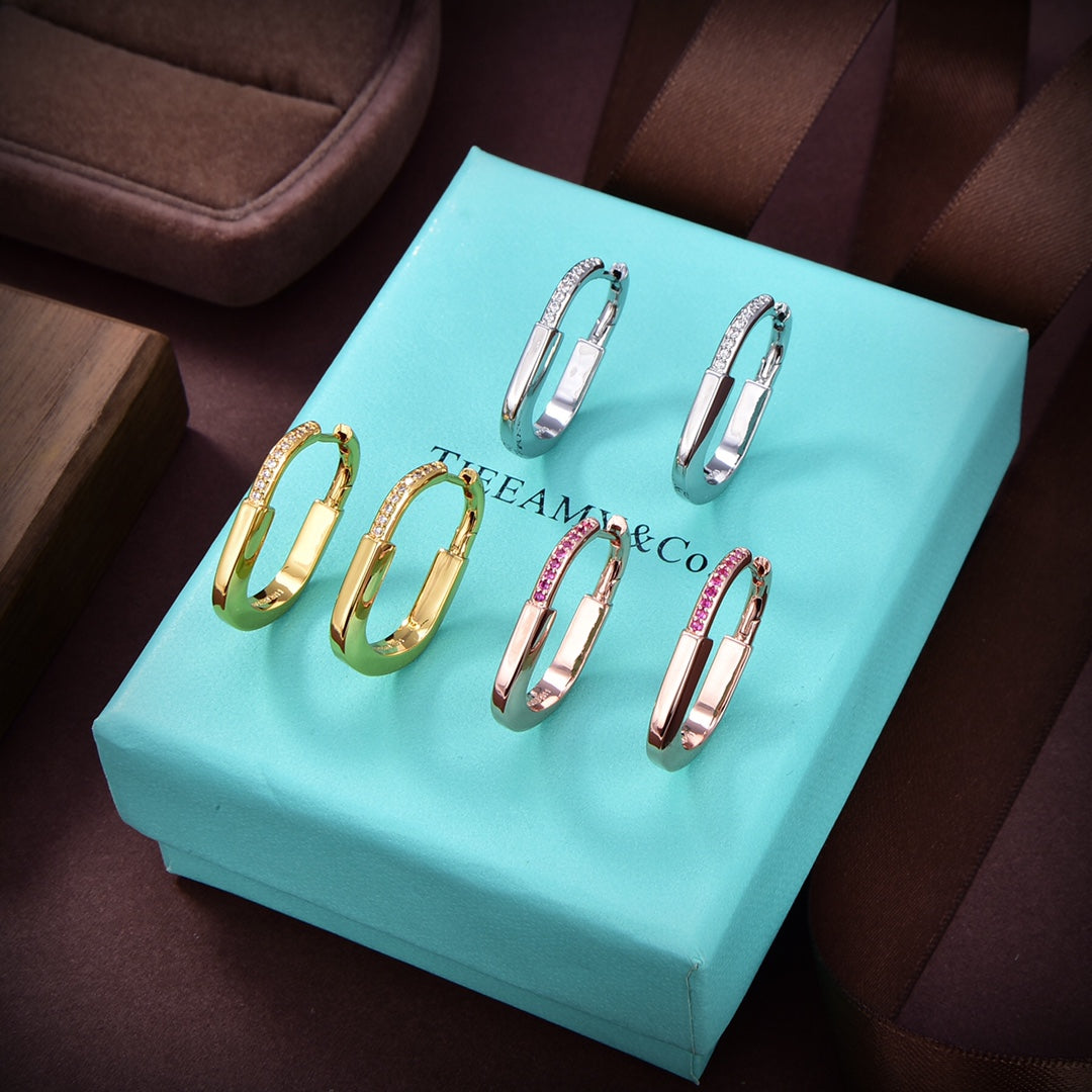 Tiffany Lock ROS ̈¦ Edition Medium 18K Gold Earrings