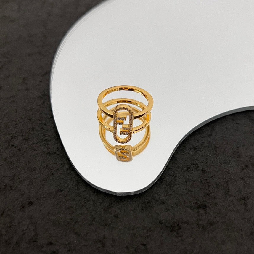 Fendi OLock 18K Gold Ring