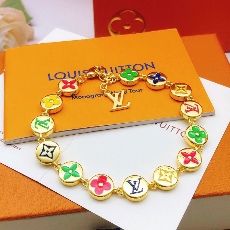 Louis Vuitton Monogram Party 18K Gold Bracelet