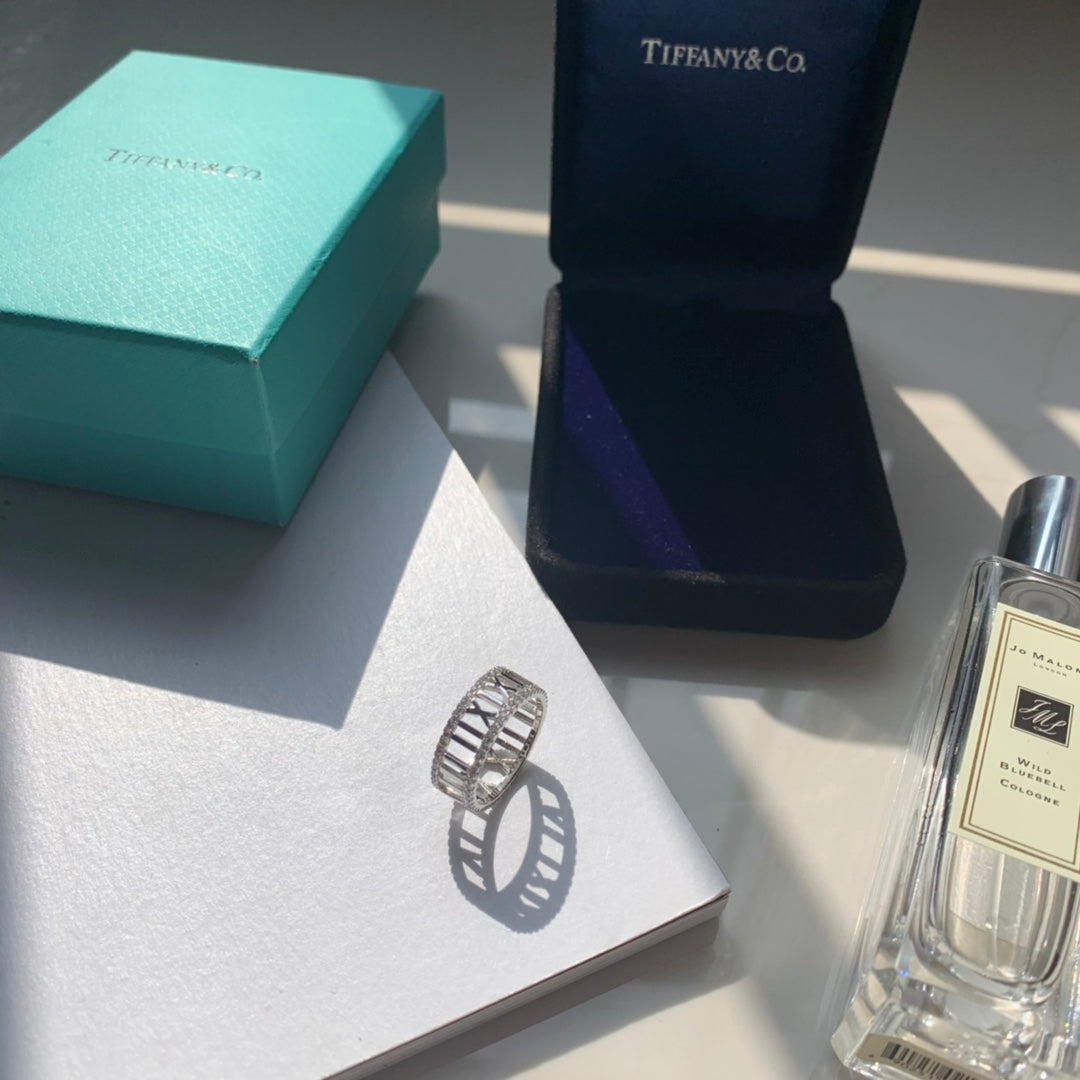 Tiffany Atlas Open Diamond 18K Gold Ring