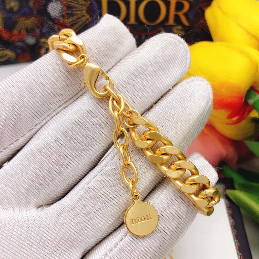 Dior 30 Montaigne Pink Choker 18K Gold Necklace