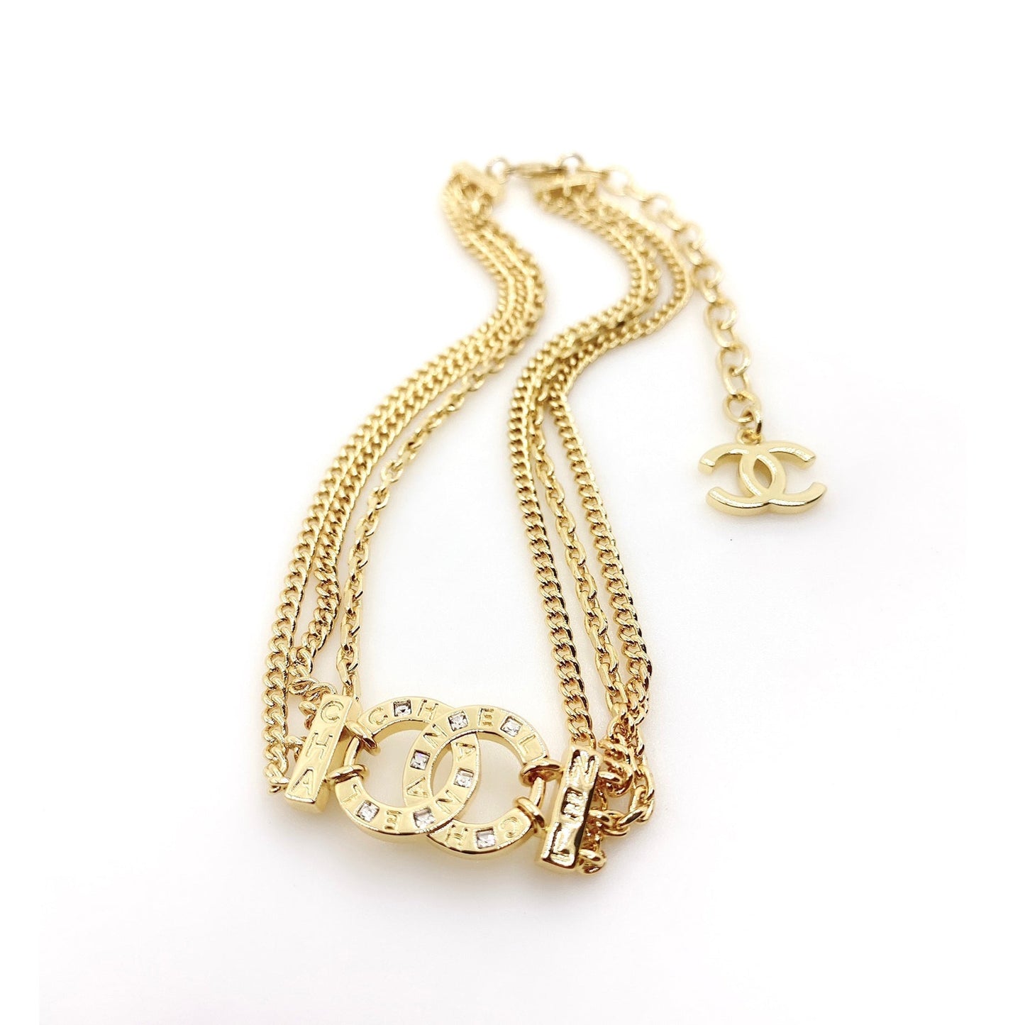 Chanel Chain Choker 18K Gold Necklace