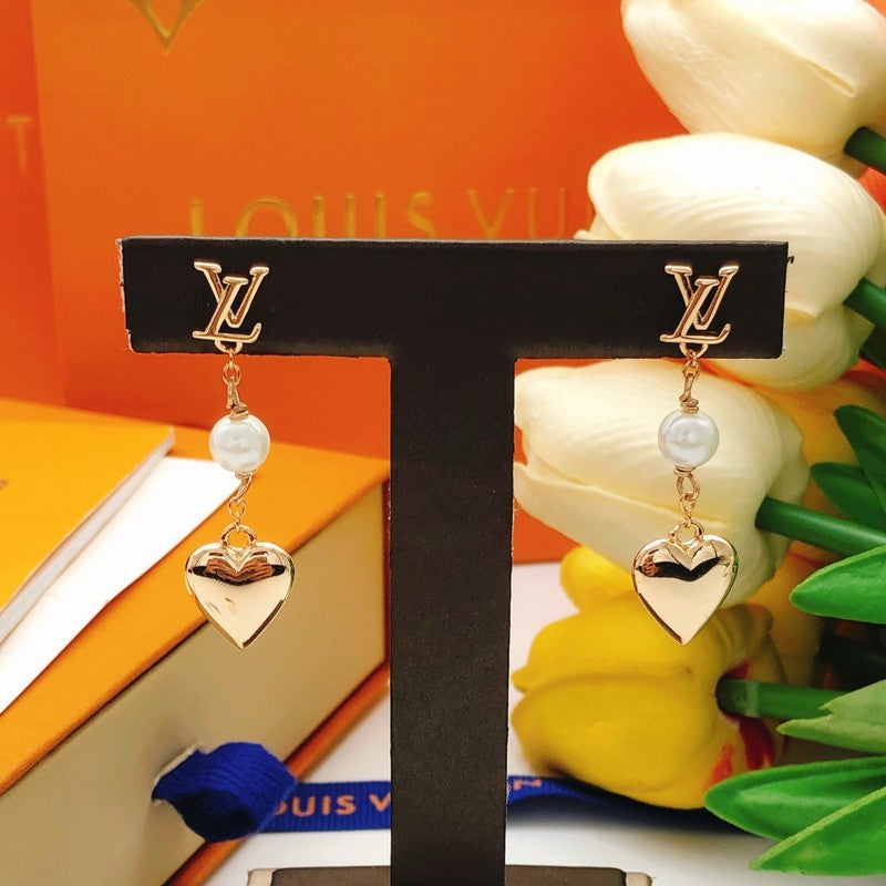 Louis Vuitton Heart 18K Gold Earrings