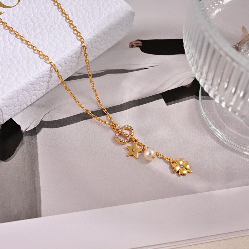 Dior Petit Lucky Charms 18K Gold Necklace