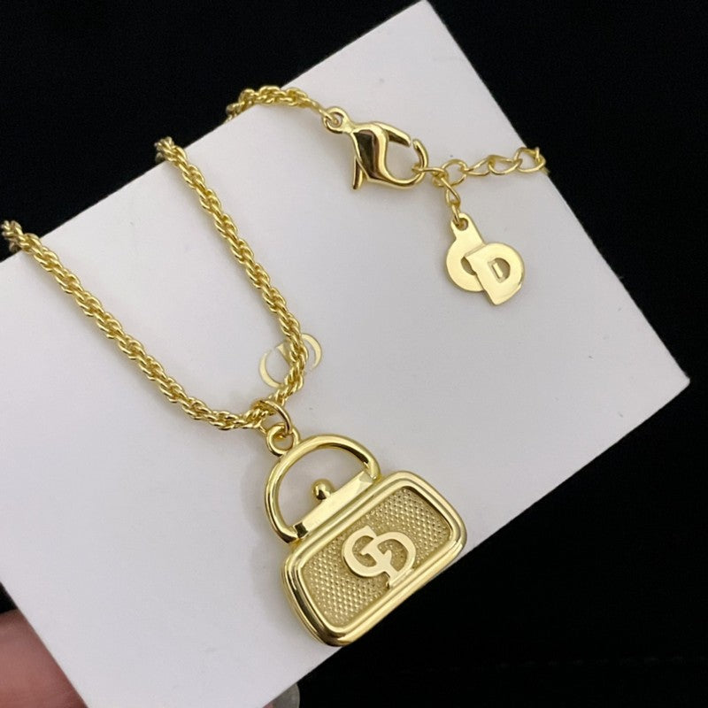 Dior Vintage Bag 18K Gold Necklace