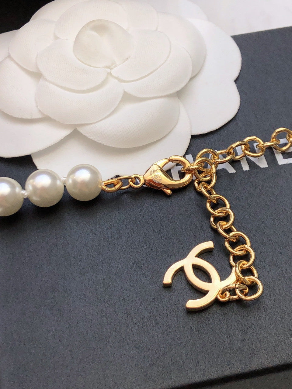 Chanel Pearl Chain 18K Gold Necklace
