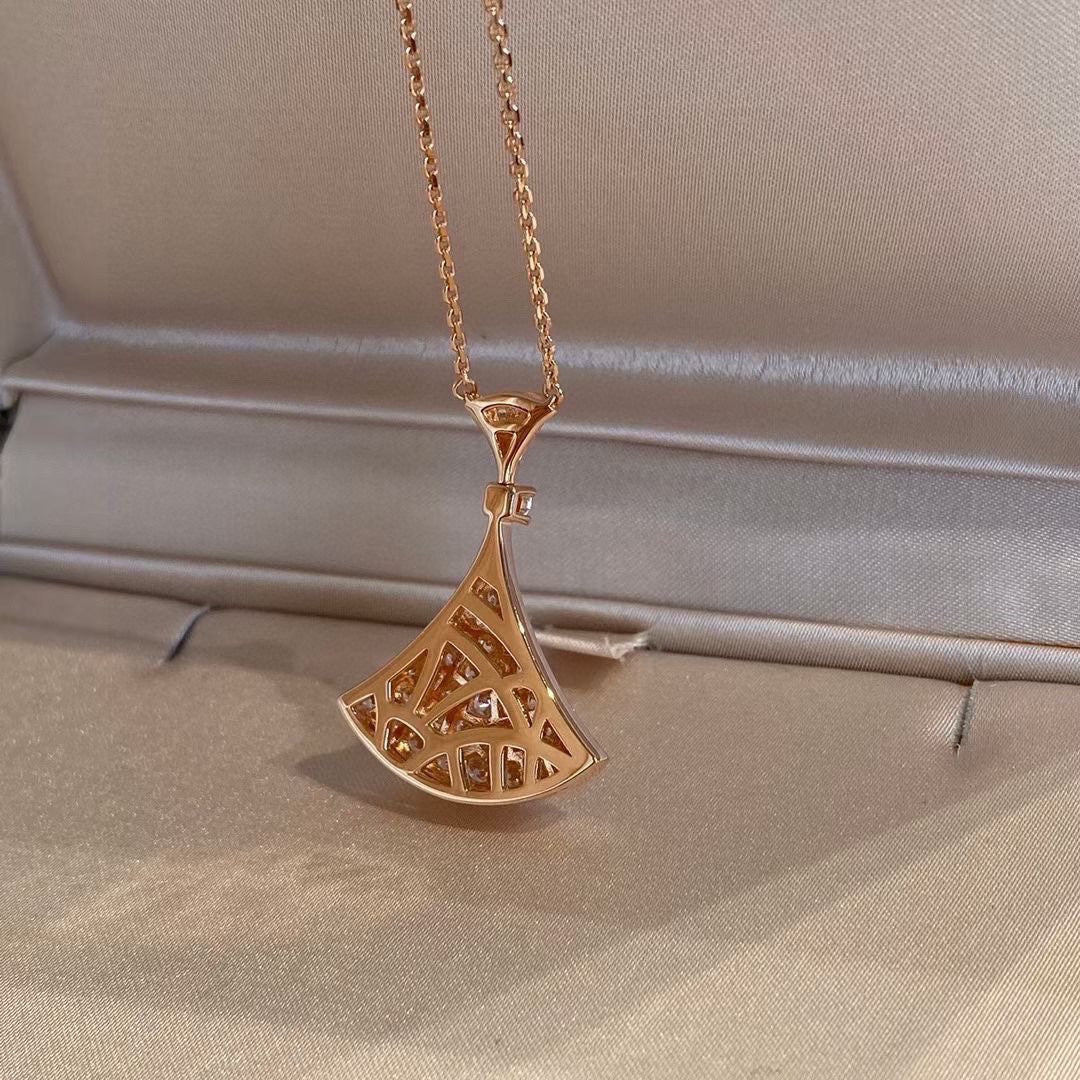 Bvlgari BVLGARI Dream Pave Diamond 18K Gold Necklace