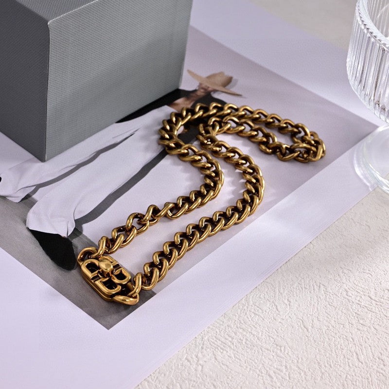 Balenciaga Monaco Chain 18K Gold Necklace