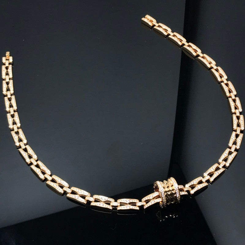 B.zero1 Diamonds Chain Link 18K Gold Necklace